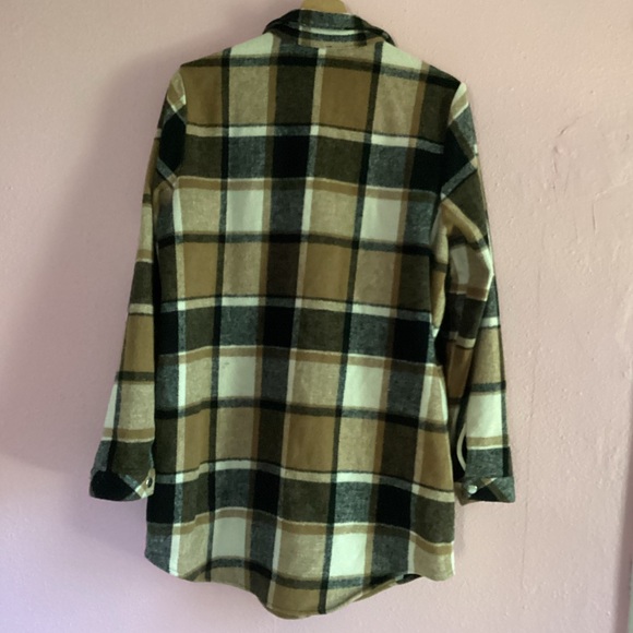 T H M L PLAID PRINT LONG SLEEVE SHIRT DRESS - Picture 15 of 16